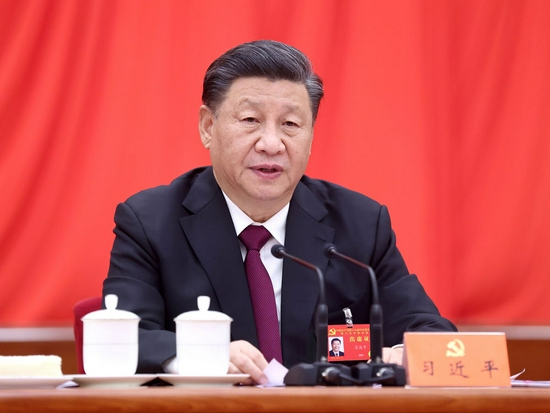 ↑中国共产党第十九届中央委员会第六次全体会议，于2021年11月8日至11日在北京举行。中央委员会总书记习近平作重要讲话。